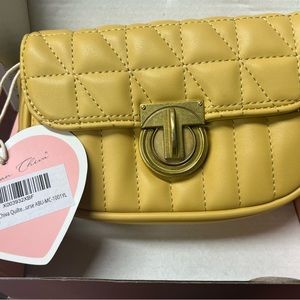 Milan Chiva Quilted Small Crossbody Purse Handbag for Women w/Adjustable Chain